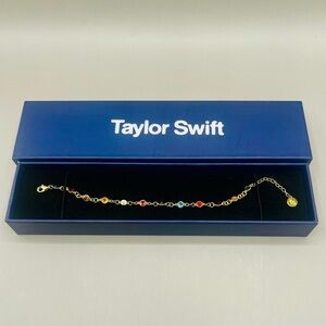 Taylor Swift Inspired Bejeweled Bracelet ~ Gold-Tone with 12 Era Gemstones NEW